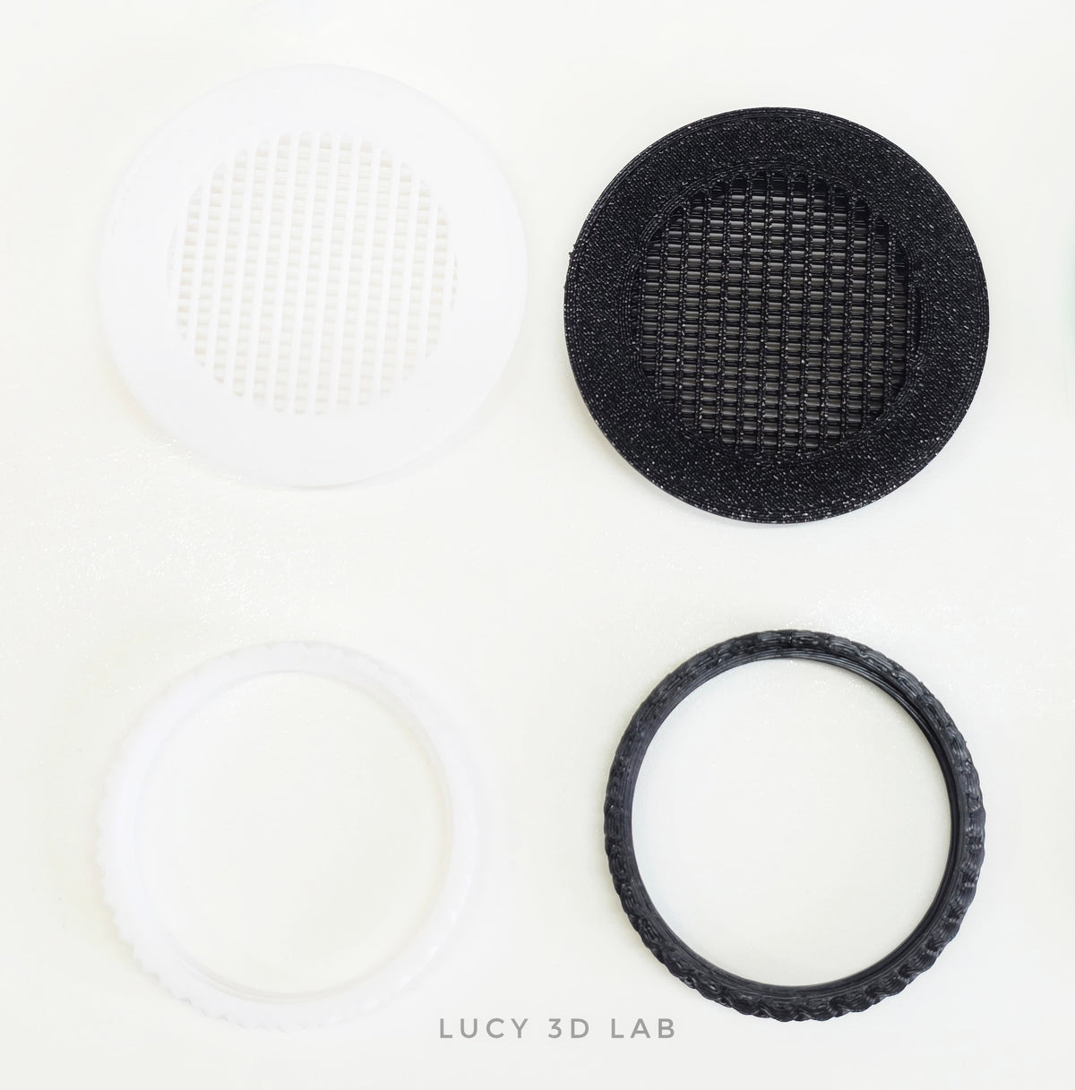 Screw-in Air Vent, 50 mm Hole, with 1 × 1.5 mm Extra-Fine Mesh and External Cover - Lucy 3D Lab