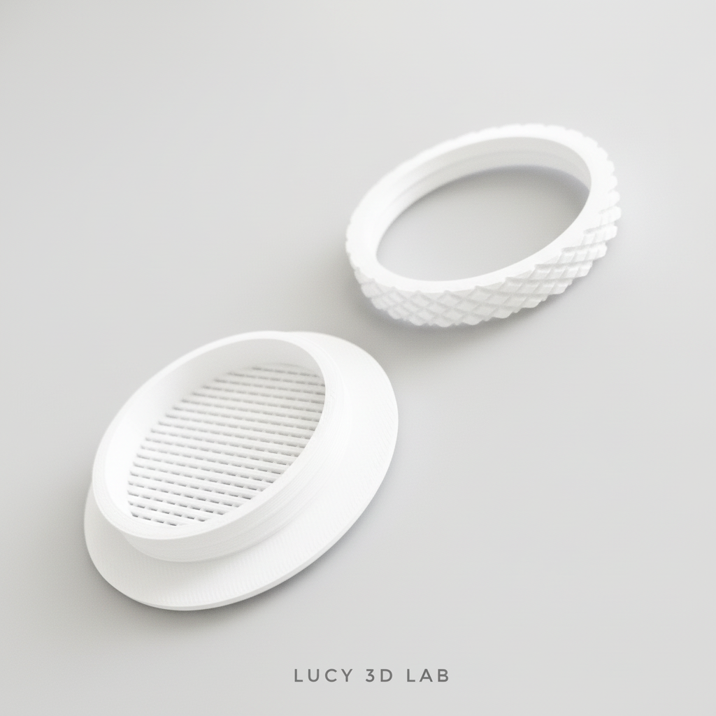 50 mm Screw-in Air Vent with External Cover for custom boxes and terrariums - Lucy 3D Lab