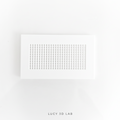 10x6 cm Rectangular Air Vent, fine mesh, for gluing - Lucy 3D Lab