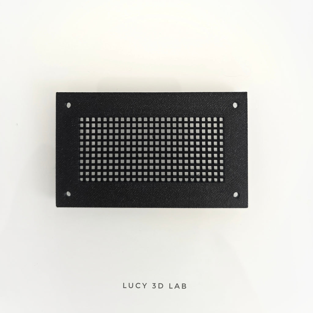 Rectangular Air Vent 10x6 cm, 2x2 mm mesh with Screw Holes - Lucy 3D Lab