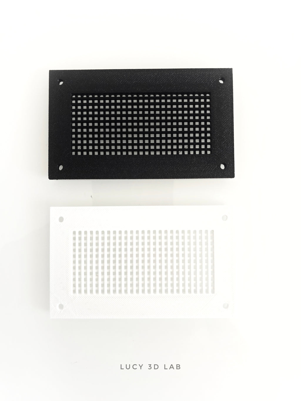 Rectangular Air Vent 10x6 cm, 2x2 mm mesh with Screw Holes - Lucy 3D Lab