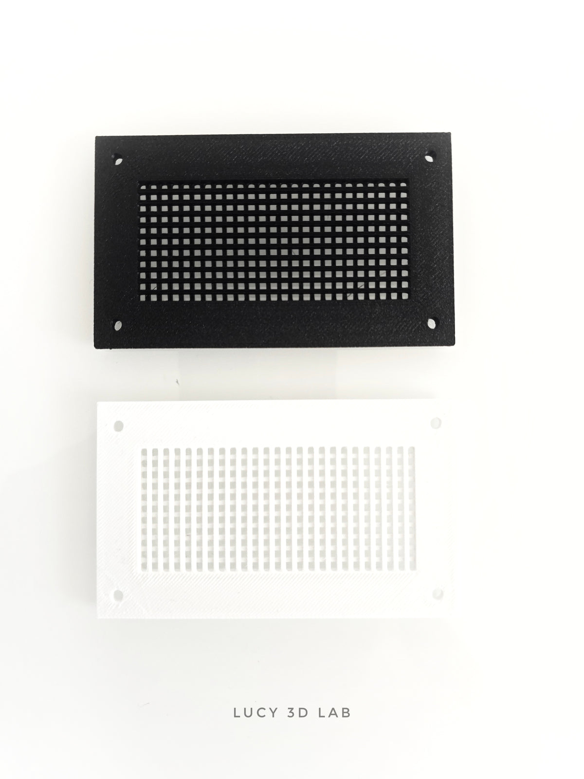 Rectangular Air Vent 10x6 cm, 2x2 mm mesh with Screw Holes - Lucy 3D Lab