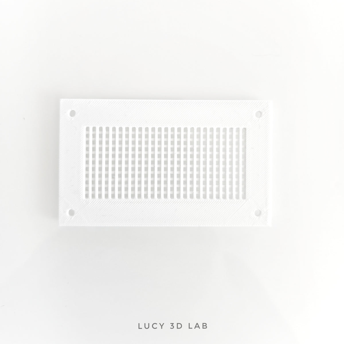 Rectangular Air Vent 10x6 cm, 2x2 mm mesh with Screw Holes - Lucy 3D Lab