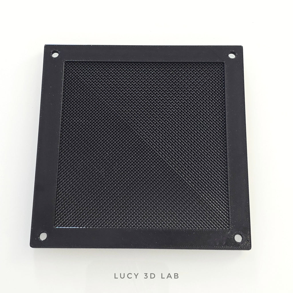 Square Air Vent 12 × 12h cm with screw holes and extra-fine mesh for reptiles - Lucy 3D Lab