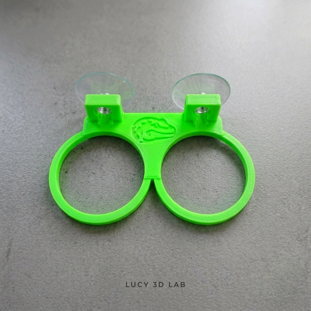 Supporto Mini Doppio per Rettili Arboricoli con Ventosa e 2 Cup Deep 4,5 × 3,5h cm – Lucy 3D Lab