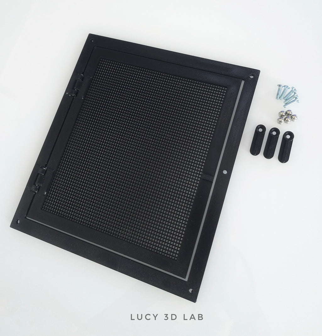 Porta con Rete in Plastica 22 × 25h cm per Box e Terrari Custom - Lucy 3D Lab