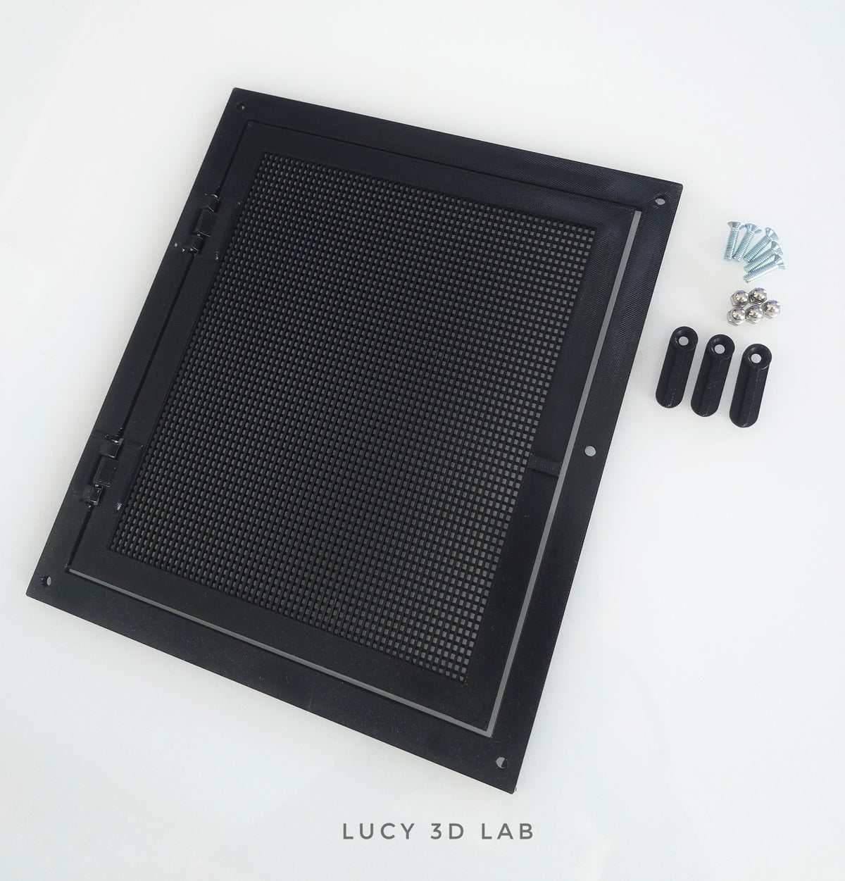 Porta con Rete in Plastica 22 × 25h cm per Box e Terrari Custom - Lucy 3D Lab