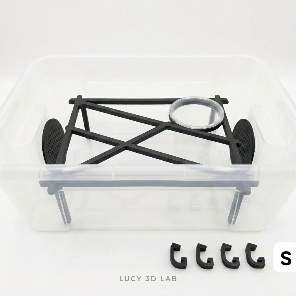 Baby Snake Kit with Double X Stand and Bowl for 28x19x14h Enclosure (Samla 5L base) - Lucy 3D Lab