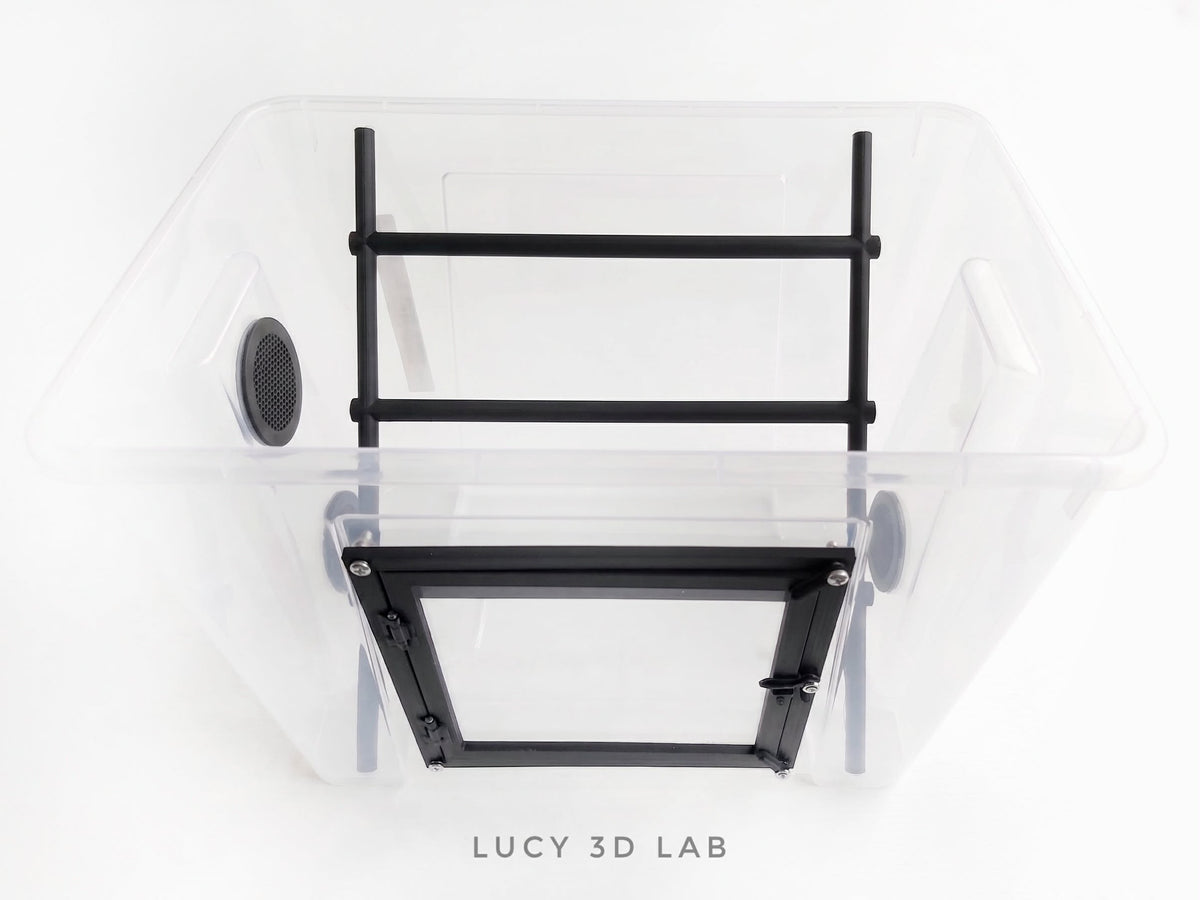 Baby Snake Kit for 39x28x28h Enclosure (22L Samla base) with Glass Door and Ladder Support - Lucy 3D Lab