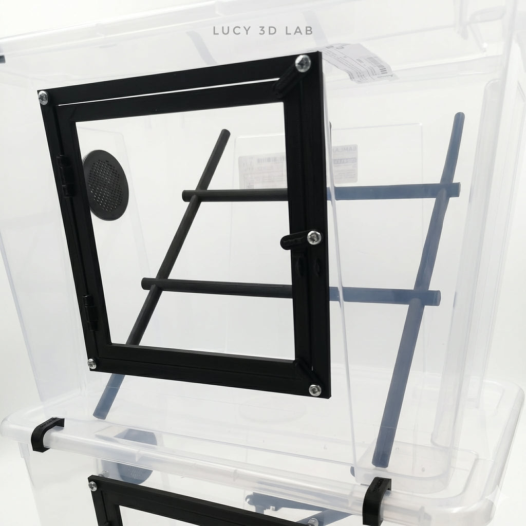 Baby Snake Kit for 39x28x28h Enclosure (22L Samla base) with Glass Door and Ladder Support - Lucy 3D Lab