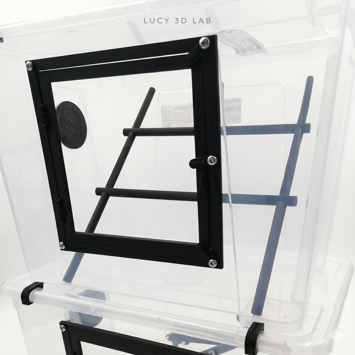 Baby Snake Kit for 39x28x28h Enclosure (22L Samla base) with Glass Door and Ladder Support - Lucy 3D Lab