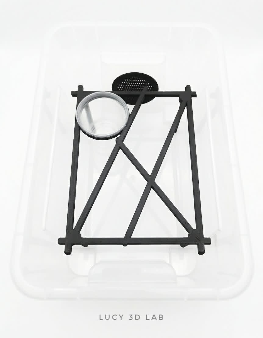 Layout XX Support with Bowl for Box 28 × 19 × 14h cm (for Samla 5 L model) – Lucy 3D Lab