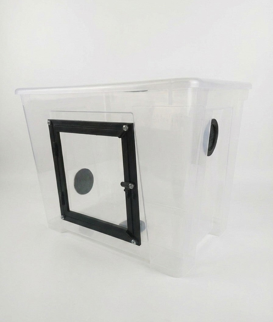 Modified Box 39 × 28 × 28h cm with Front Glass Door (Samla 22 L base) – Lucy 3D Lab