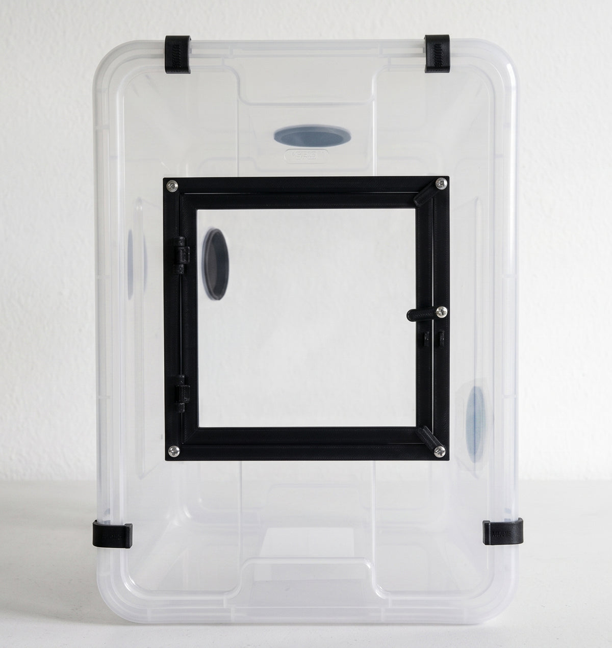 Modified Vertical Box 28 × 28 × 39h cm with Front Glass Door (Samla 22 L base) – Lucy 3D Lab