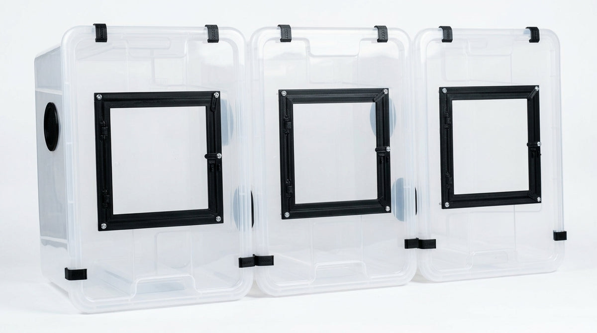 Modified Vertical Box 28 × 28 × 39h cm with Front Glass Door (Samla 22 L base) – Lucy 3D Lab