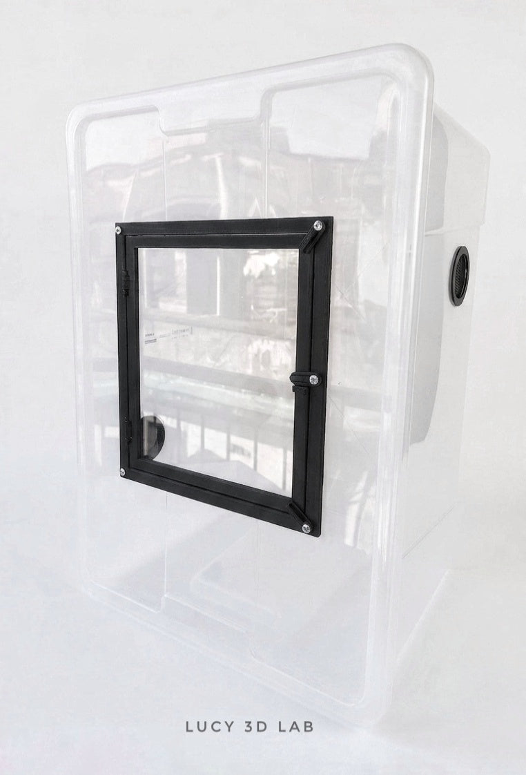 Modified Vertical Box 39×28×56h cm with Front Glass Door (Samla 45 L base) – Lucy 3D Lab