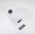 Modified Box 28 × 19 × 14h cm with Air Vents and Clips (Samla 5 L base) – Lucy 3D Lab