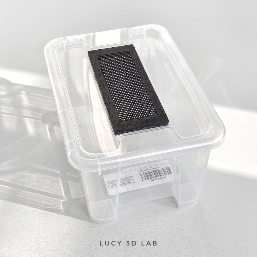 Modified Box 28 × 19 × 14h cm with Rectangular Air Vent (Samla 5 L base) – Lucy 3D Lab