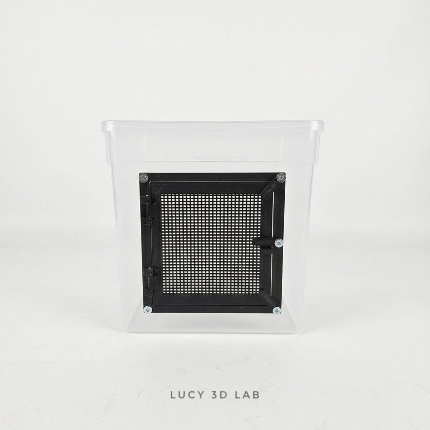 Modified Box 18.5 × 18.5 × 19h cm with Plastic Mesh Door (Braplast base) – Lucy 3D Lab
