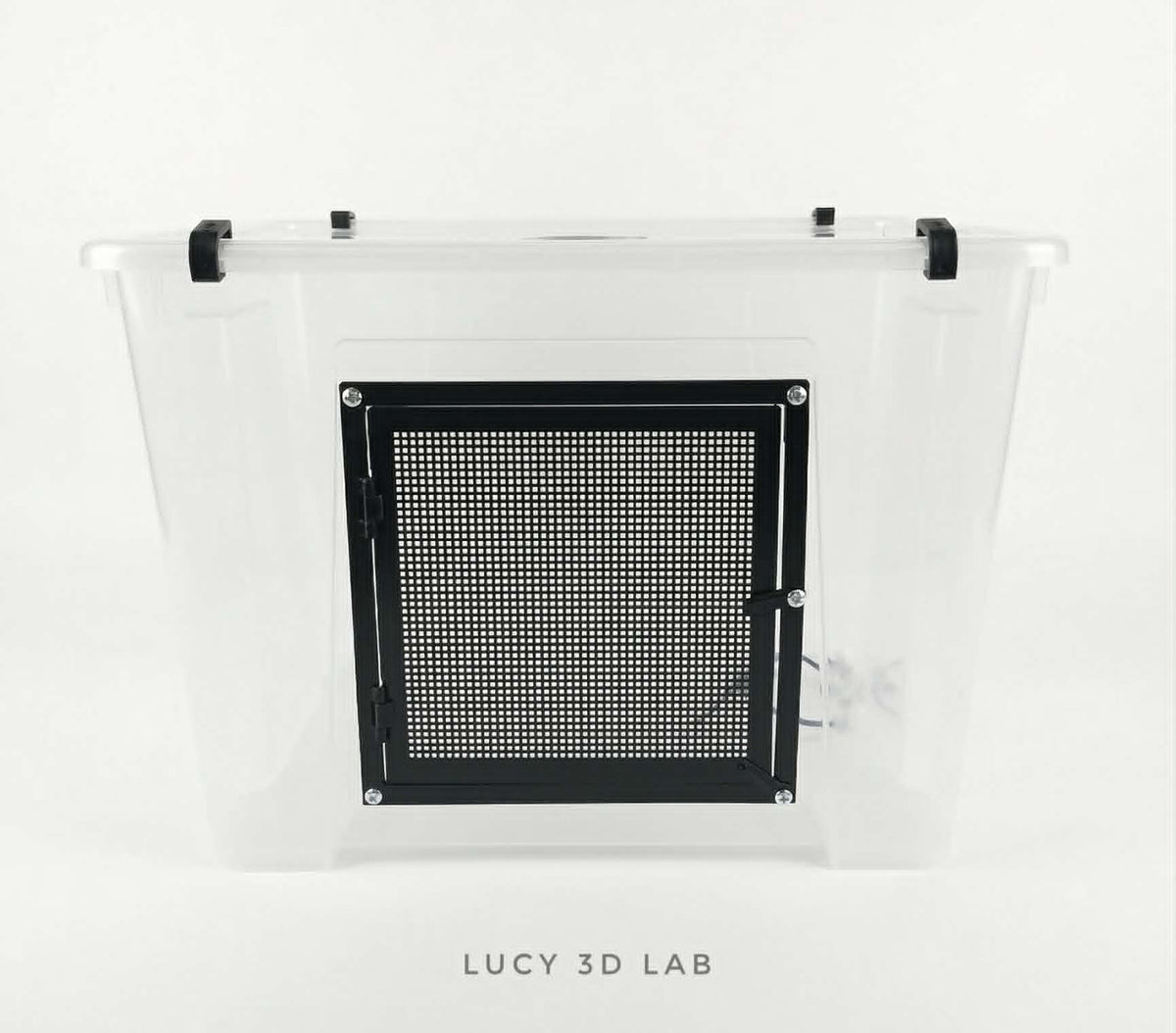 custom box with plastic grid door and top air vent