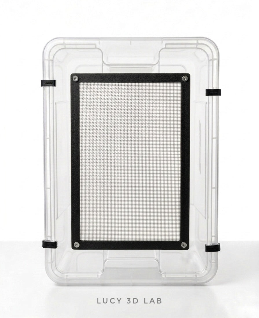 Box Modificato 39x28x28h con Coperchio con Rete Metallica 29x19- Lucy 3D Lab