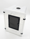 Modified Vertical Box 28 × 28 × 39h cm with Front Door with Plastic Mesh, Air Vent and Clips (Samla 22 L base) – Lucy 3D Lab