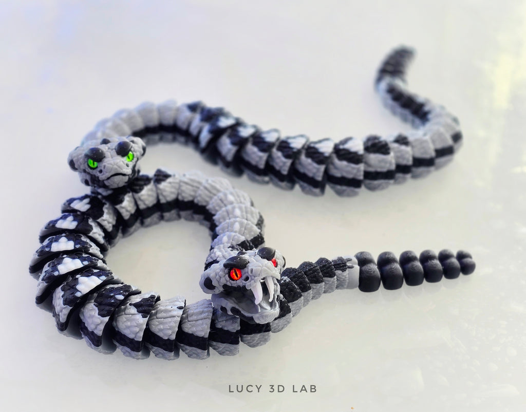 3D Articulated Gaboon Viper (Bitis gabonica) – Lucy 3D Lab