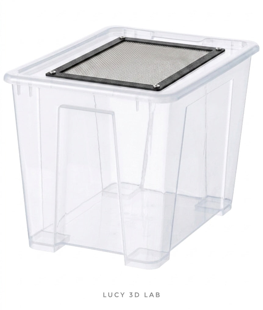 Box Modificato 39x28x28h con Coperchio con Rete Metallica 29x19- Lucy 3D Lab