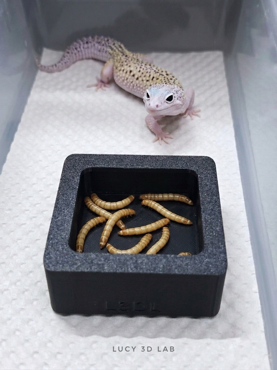 Ciotola Anti-Fuga per Tarme della Farina 6,5 × 6,5 × 2,6h cm – Lucy 3D Lab
