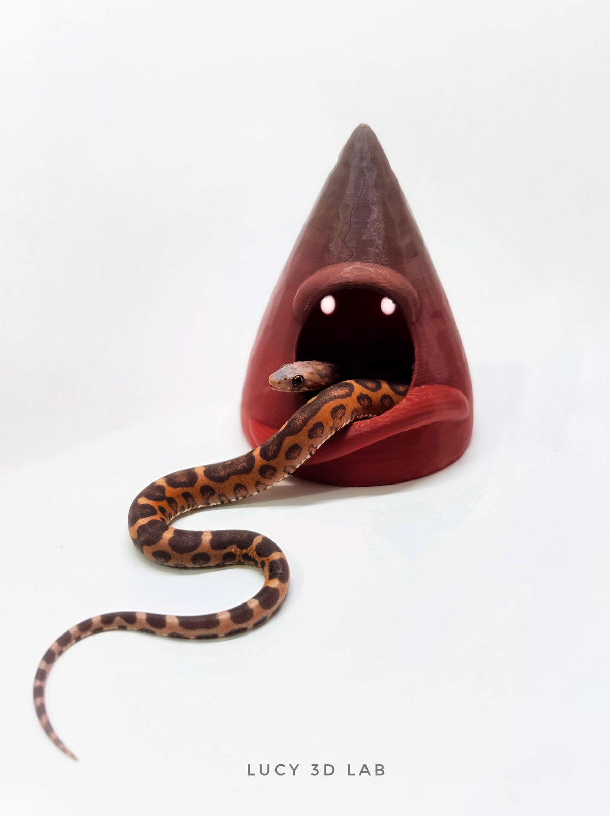 Small Teardrop Hanging Den 6 × 6 × 7h cm for Baby Reptiles and Small Arachnids - Lucy 3D Lab