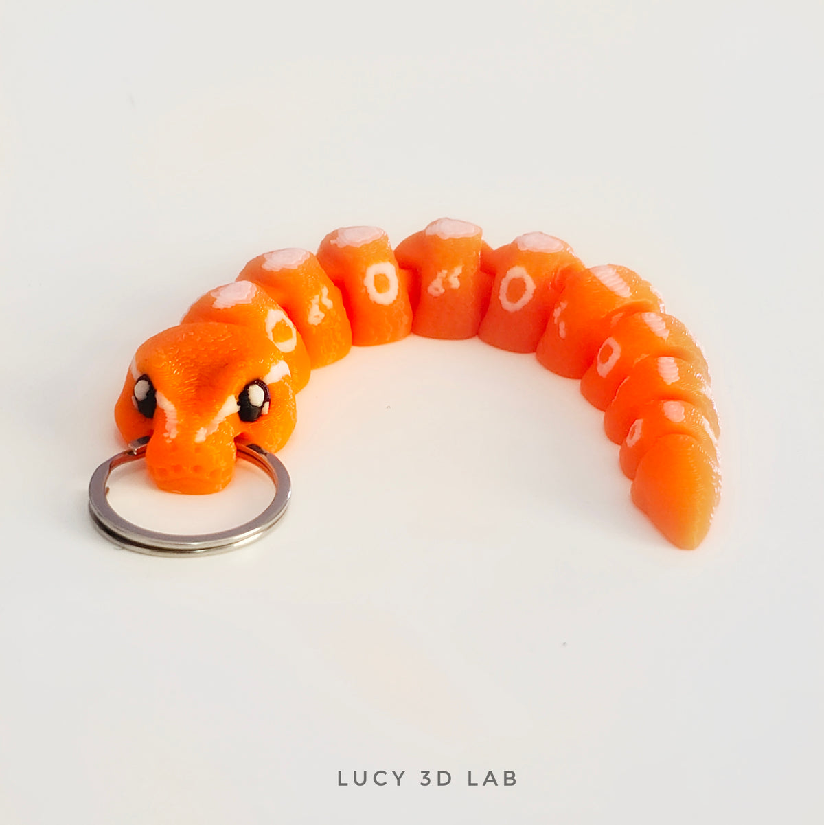 Ball Python (Python regius) 3D Articulated Keychain – Lucy 3D Lab