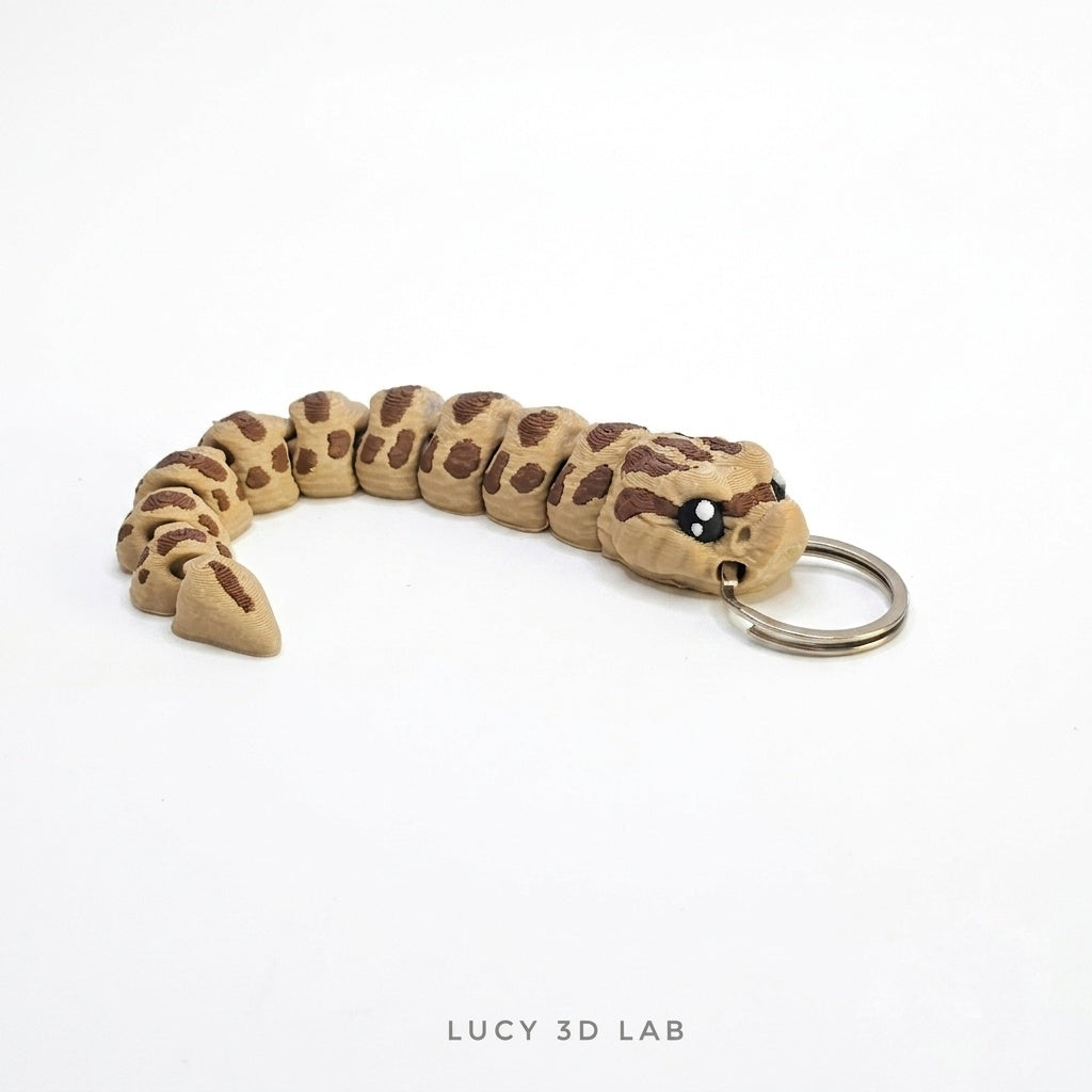 Cute Hognose Snake (Heterodon nasicus) 3D Articulated Keychain – Lucy 3D Lab
