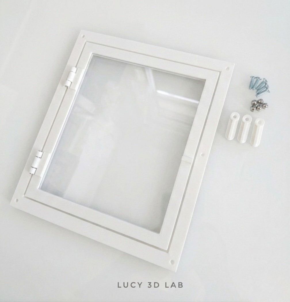 Porta con Vetro 22x25h per Box e Terrari Custom - Lucy 3D Lab