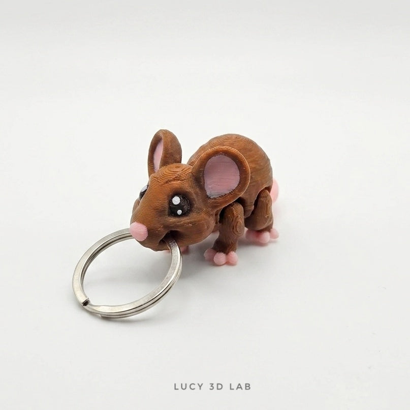3D Articulated Mouse Keychain – Lucy 3D Lab