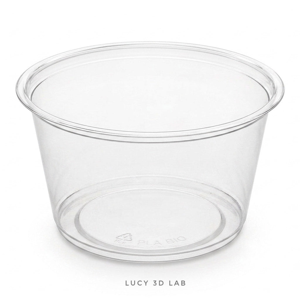 Set of 10 Bio PLA Big Deep Cups 11.7 × 7.5h cm for Water, Food, and Insects – Lucy 3D Lab