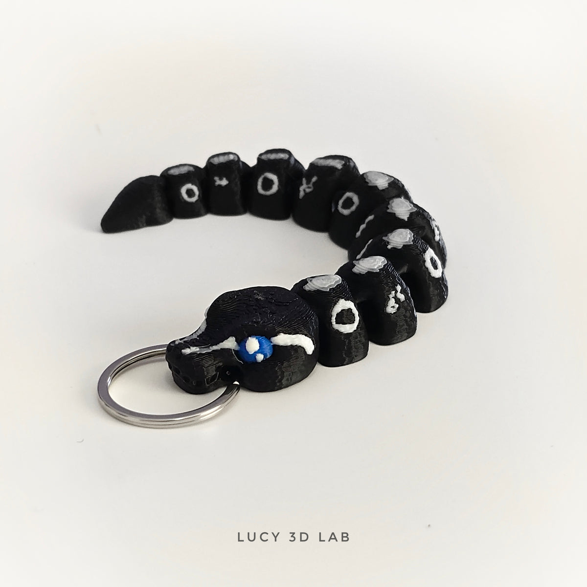 Ball Python (Python regius) 3D Articulated Keychain – Lucy 3D Lab
